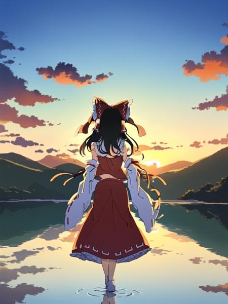 06682-1317047307-Masterpiece, best quality, best work, hakurei reimu, water reflections, lake, standing on water, sunrise,.png